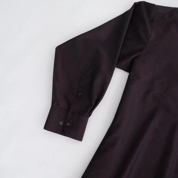 Givenchy Monsieur Deep Purple Cotton  Blend Button Down Dress Shirt Size 17 1/2 - Picture 8 of 10